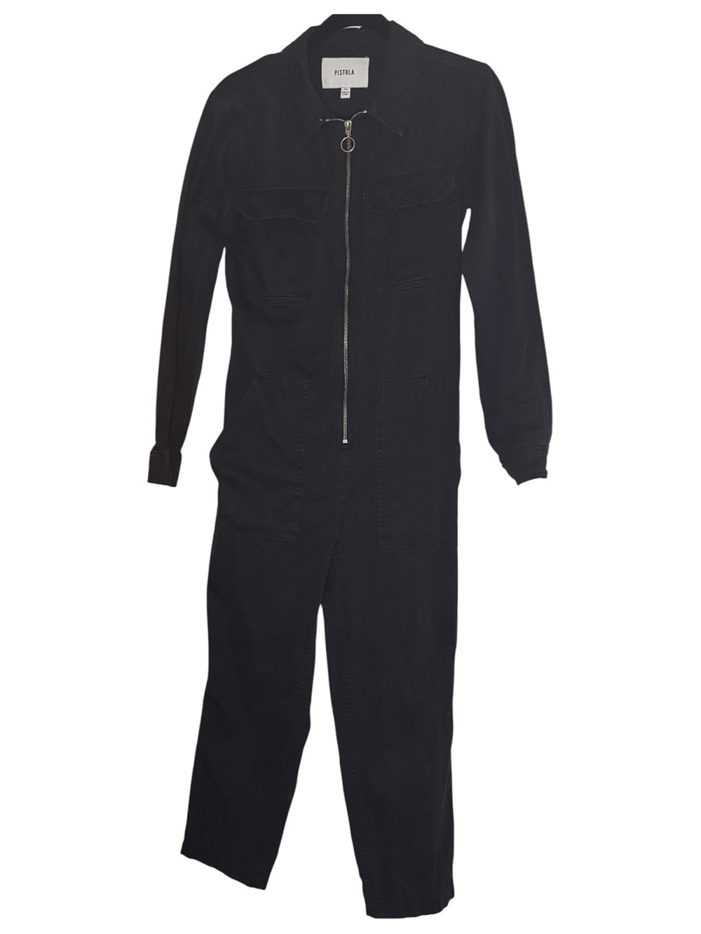 pistola Black Zip-Front Long-Sleeve Jumpsuit - Picture 3 of 5